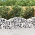 vidaXL, vidaXL Gabione mit Hochbogen 150x30x60/80 cm Verzinktes Eisen