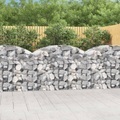 vidaXL, vidaXL Gabione mit Hochbogen 150x50x100/120 cm Verzinktes Eisen