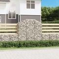 vidaXL, vidaXL Gabione mit Hochbogen 150x50x140/160 cm Verzinktes Eisen