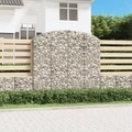 vidaXL, vidaXL Gabione mit Hochbogen 200x30x180/200 cm Verzinktes Eisen
