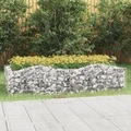 vidaXL, vidaXL Gabionen-Hochbeet mit Hochbogen 200x100x50 cm Verzinktes Eisen