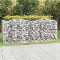 vidaXL, vidaXL Gabionen-Hochbeet mit Hochbogen 200x100x100 cm Verzinktes Eisen