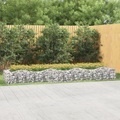 vidaXL, vidaXL Gabionen-Hochbeet mit Hochbogen 400x100x50 cm Verzinktes Eisen