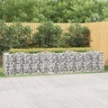 vidaXL, vidaXL Gabionen-Hochbeet mit Hochbogen 400x100x100 cm Verzinktes Eisen