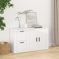 vidaXL, vidaXL Sideboard Hochglanz-Weiß 100x33x59,5 cm Holzwerkstoff