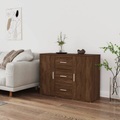 vidaXL, vidaXL Sideboard Braun Eichen-Optik 91x29,5x65 cm Holzwerkstoff