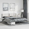 vidaXL, vidaXL Bettgestell mit Kopfteil Metall Schwarz 183x213 cm