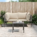 vidaXL, VidaXL - Garten lounge set poly-rattan, One Size, Grau