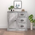 vidaXL, vidaXL Sideboard Betongrau 70x35,5x67,5 cm Holzwerkstoff