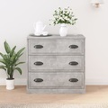 vidaXL, vidaXL Sideboard Betongrau 70x35,5x67,5 cm Holzwerkstoff