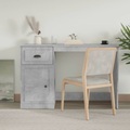 vidaXL, vidaXL Schreibtisch mit Schublade Betongrau 115x50x75 cm Holzwerkstoff