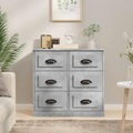 vidaXL, vidaXL Sideboard Betongrau 70x35,5x67,5 cm Holzwerkstoff
