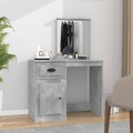 vidaXL, vidaXL Schminktisch mit Spiegel Betongrau 90x50x132,5 cm Holzwerkstoff