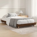 vidaXL, vidaXL Bettgestell Braun Eichen-Optik 100x200 cm Holzwerkstoff