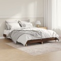 vidaXL, vidaXL Bettgestell Braun Eichen-Optik 140x190 cm Holzwerkstoff