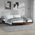 vidaXL, vidaXL Bettgestell Braun Eichen-Optik 200x200 cm Holzwerkstoff
