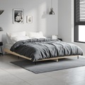vidaXL, vidaXL Bettgestell Sonoma-Eiche 135x190 cm Holzwerkstoff