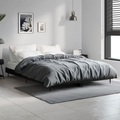 vidaXL, vidaXL Bettgestell Schwarz 140x190 cm Holzwerkstoff
