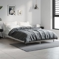 vidaXL, vidaXL Bettgestell Grau Sonoma 120x190 cm Holzwerkstoff