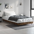 vidaXL, vidaXL Bettgestell Räuchereiche 90x190 cm Holzwerkstoff