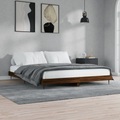 vidaXL, vidaXL Bettgestell Braun Eichen-Optik 200x200 cm Holzwerkstoff