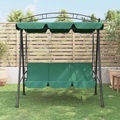 vidaXL, vidaXL Hollywoodschaukel mit Dach Grün 198 cm Stoff und Stahl