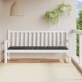 vidaXL, vidaXL Gartenbank-Auflage Schwarz Karomuster 200x50x3 cm Stoff