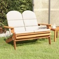 vidaXL, vidaXL Adirondack-Gartenbank mit Kissen 126 cm Massivholz Akazie