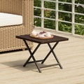 vidaXL, vidaXL Klapptisch Braun 45x35x32 cm Poly Rattan