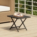 vidaXL, vidaXL Klapptisch Schwarz 45x35x32 cm Poly Rattan