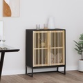 vidaXL, vidaXL Sideboard Schwarz 60x30x75 cm Holzwerkstoff