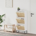 vidaXL, vidaXL Schuhschrank Weiß 52x25x120 cm Holzwerkstoff