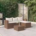 vidaXL, vidaXL Garten-Lounge-Set Braun Poly Rattan