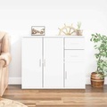 vidaXL, vidaXL Sideboard Weiß 91x29,5x75 cm Holzwerkstoff