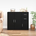 vidaXL, vidaXL Sideboard Schwarz 91x29,5x75 cm Holzwerkstoff
