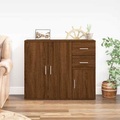 vidaXL, vidaXL Sideboard Braun Eichen-Optik 91x29,5x75 cm Holzwerkstoff