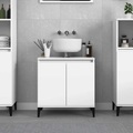 vidaXL, vidaXL Waschbeckenunterschrank Weiß 58x33x60 cm Holzwerkstoff