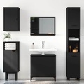 vidaXL, vidaXL Waschbeckenunterschrank Schwarz 58x33x60 cm Holzwerkstoff