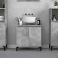 vidaXL, vidaXL Waschbeckenunterschrank Betongrau 58x33x60 cm Holzwerkstoff
