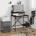 vidaXL, vidaXL Schreibtisch Schwarz 80x50x90 cm Holzwerkstoff und Eisen