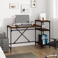 vidaXL, vidaXL Schreibtisch mit Regal Räuchereiche 135x50x90 cm Holzwerkstoff