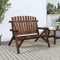 vidaXL, vidaXL Gartenbank 2-Sitzer 119x85x98 cm Massivholz Fichte