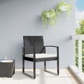 vidaXL, vidaXL Garten-Esszimmerstühle 2 Stk. Schwarz PP-Rattan