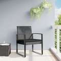 vidaXL, vidaXL Garten-Esszimmerstühle 2 Stk. Dunkelgrau PP-Rattan