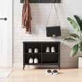 vidaXL, vidaXL Schuhregal Schwarz 69x35x50 cm Holzwerkstoff