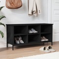 vidaXL, vidaXL Schuhregal Schwarz 100x35x50 cm Holzwerkstoff