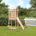 vidaXL, vidaXL Spielturm mit Kletterwand Massivholz Kiefer