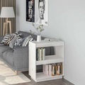 vidaXL, vidaXL Bücherregal Weiß 60x35x71 cm Massivholz Kiefer
