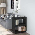 vidaXL, vidaXL Bücherregal Schwarz 60x35x71 cm Massivholz Kiefer