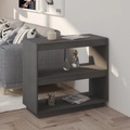 vidaXL, vidaXL Bücherregal Grau 80x35x71 cm Massivholz Kiefer